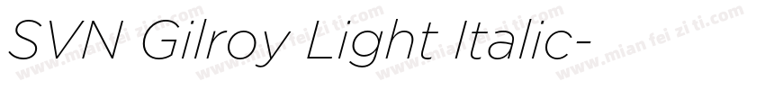 SVN Gilroy Light Italic字体转换